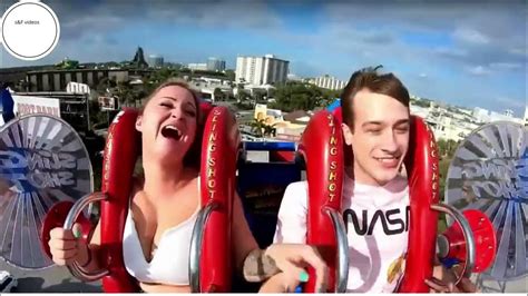 Boobs on roller coasters - EXTREME sports fans get a real thrill from this skydiving video – as a parachute jumper’s BOOB pops out in mid-air. The daredevil dresses in a skimpy Wonder Woman costume before leaping…